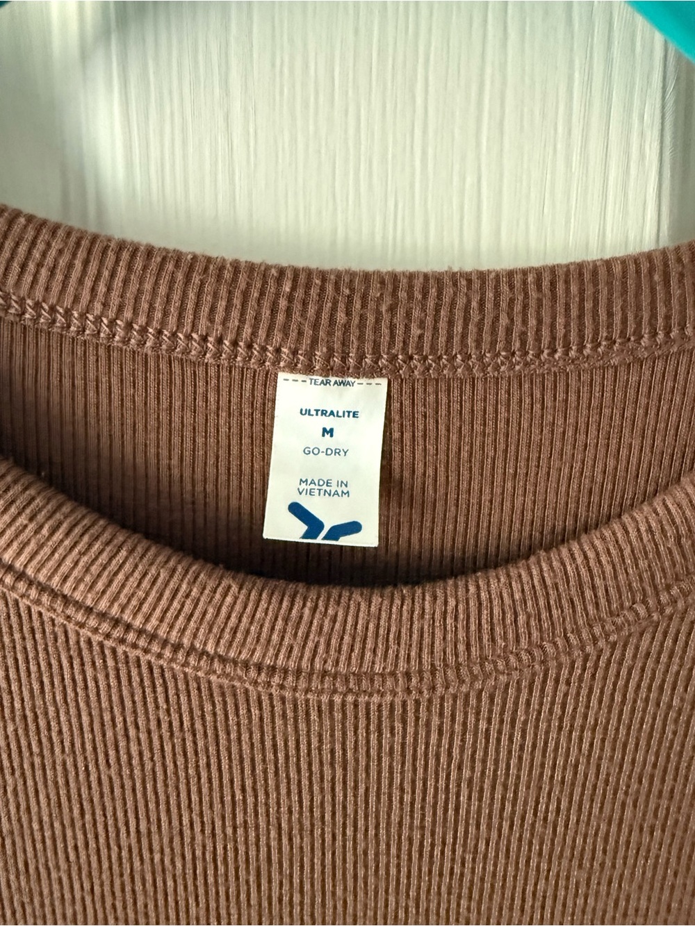 Old Navy Classic Ribbed Short Sleeve Top - Tan/Brown - Picture 3 of 3
